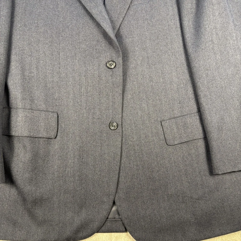 VTG Brooks Brothers Men's 100% Wool 2-Button Blazer Blue Herringbone • USA • 44L